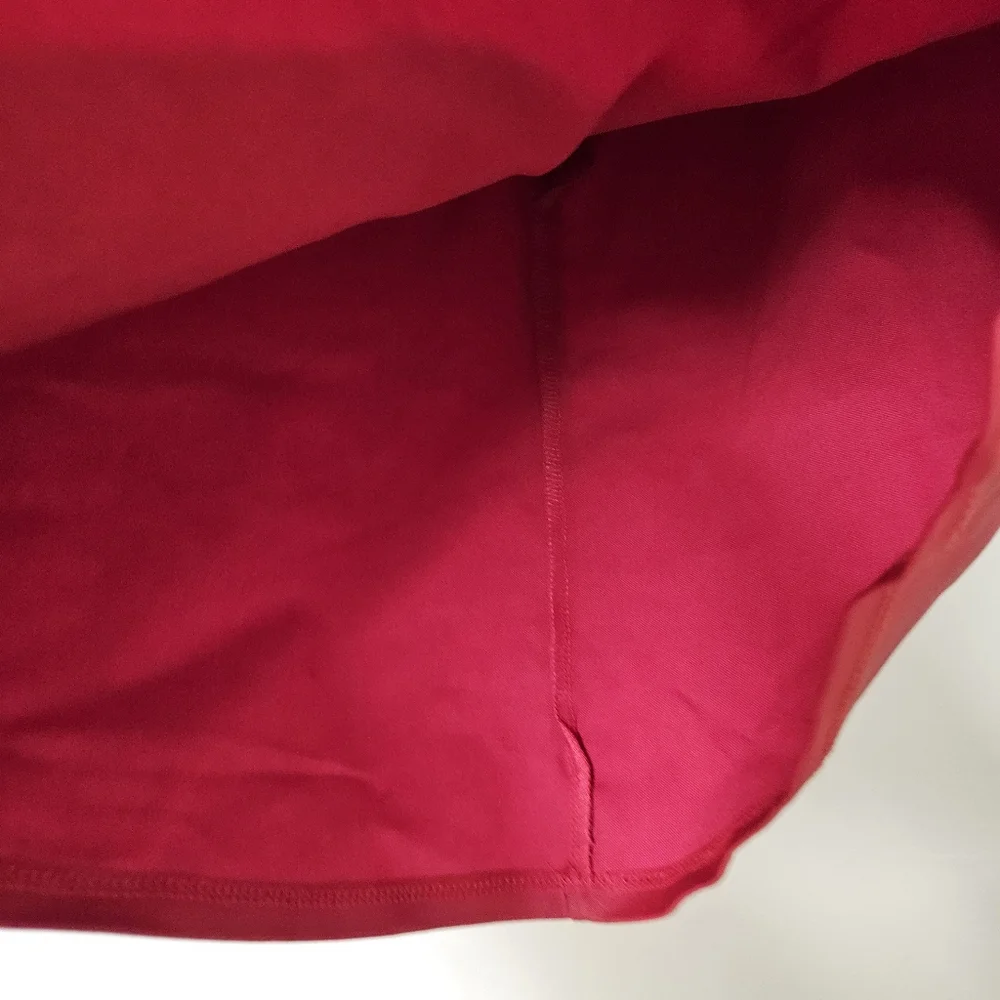 Elegant Red Wrap Skirt Women Size L - Picture 10 of 15